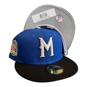 New Era Milwaukee Brewers 59FIFTY Hat Cap County Stadium Side Patch